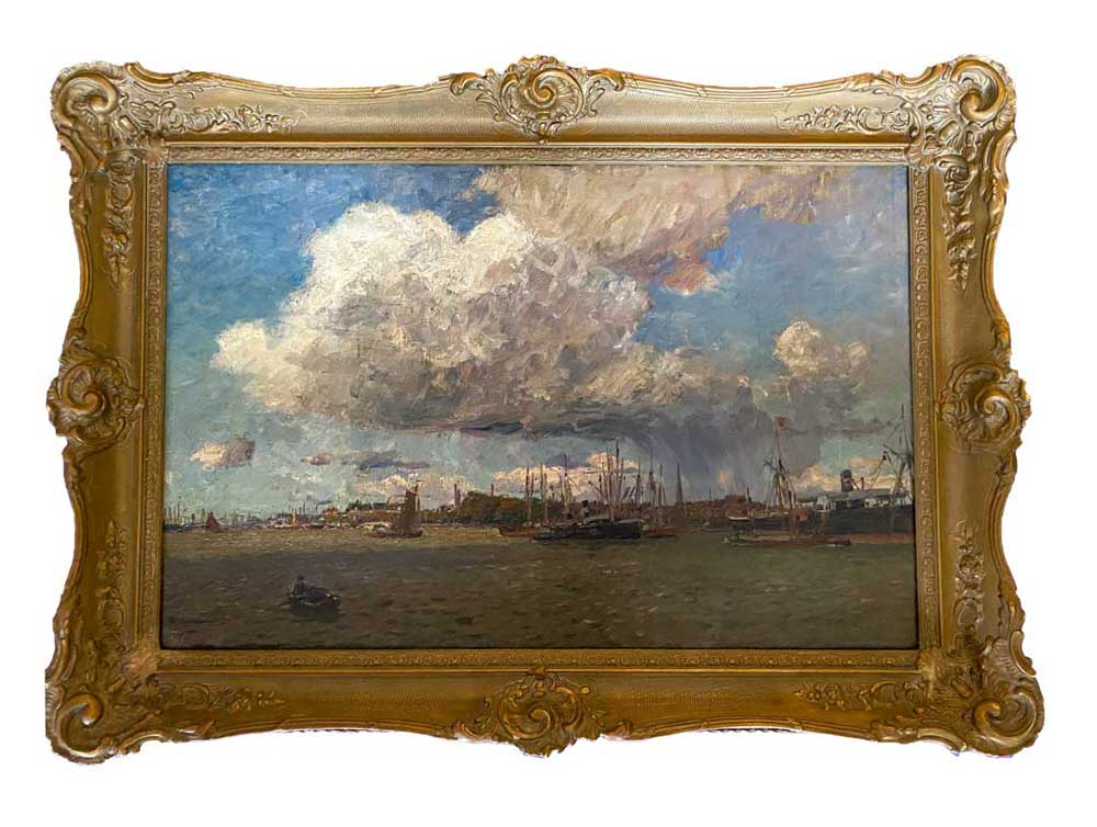 Friedrich Kallmorgen „Im Hafen von Rotterdam“ in Rheingau